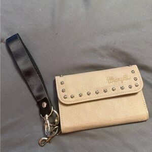Wrangler Beige Studded Wristlet